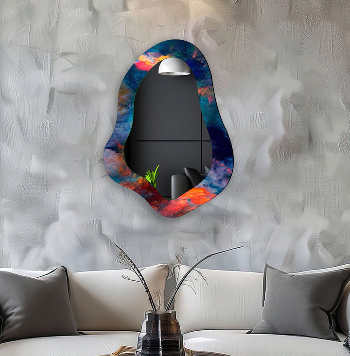Mirror wall decor blending functionality and artistic design for versatile home styling
