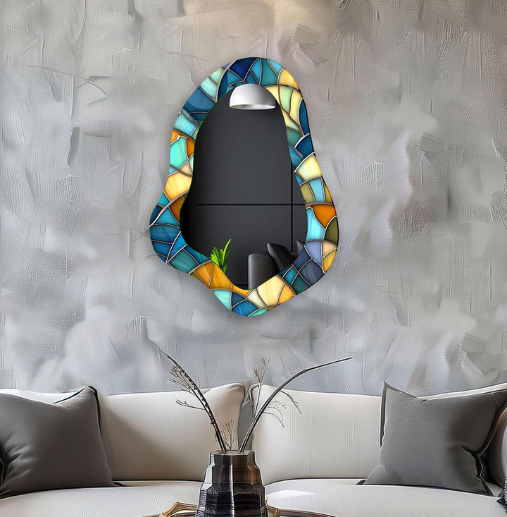Stylish wall mirrors with ornate frames to create a luxurious and eye-catching feature
