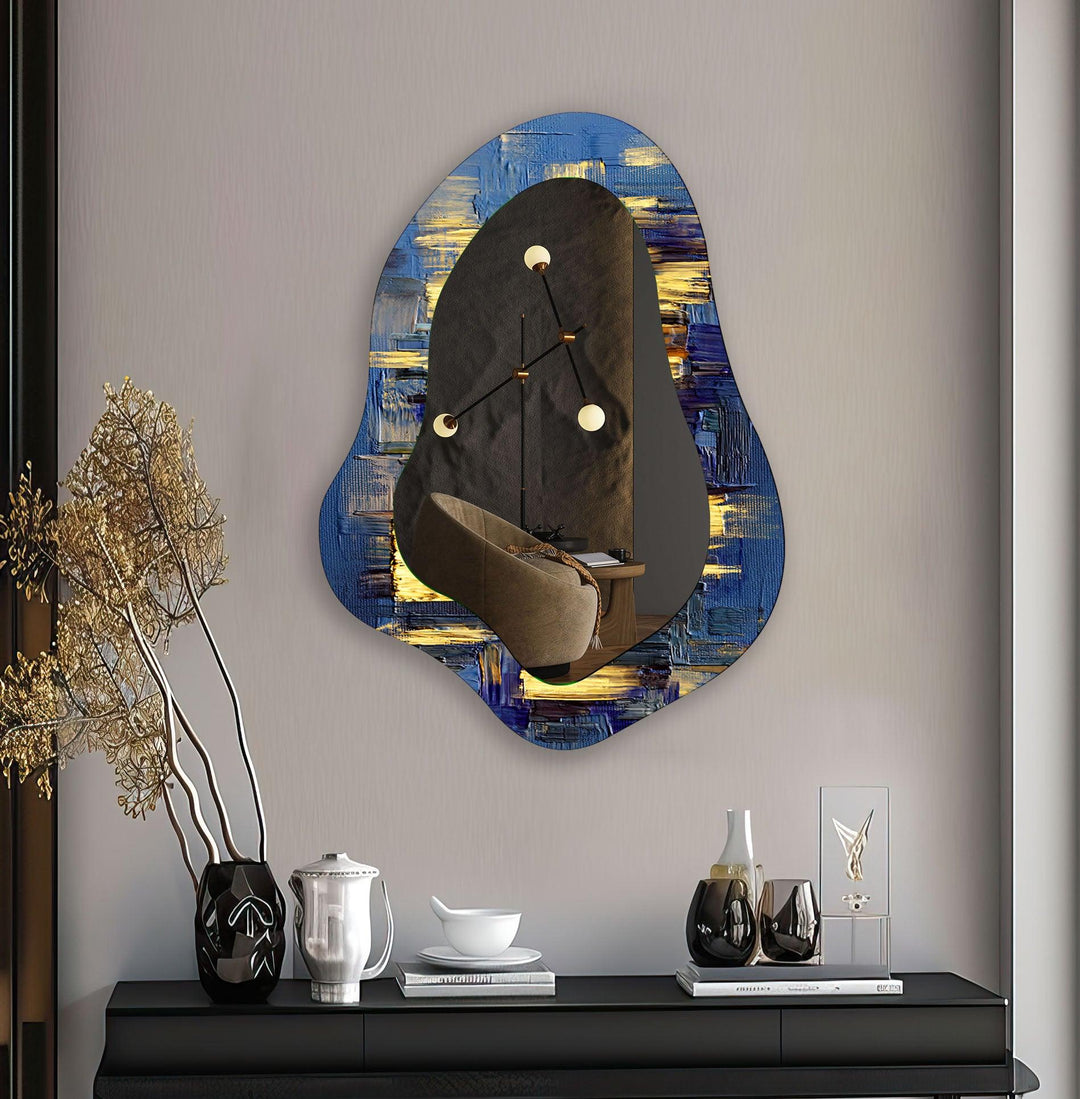 Decorative wall mirror with an ornate frame to add a touch of luxury to your decor

