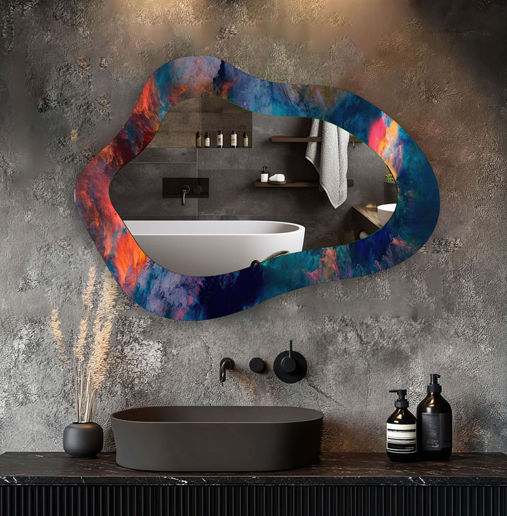 Mirror wall art with creative patterns and reflective accents to brighten your walls
