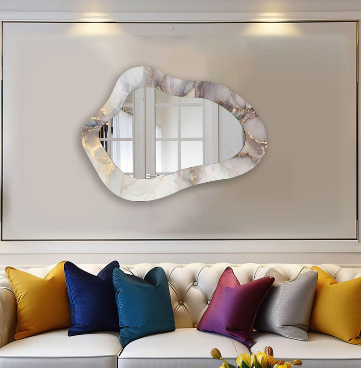 Mirror wall art featuring unique designs that blend functionality with artistic elegance
