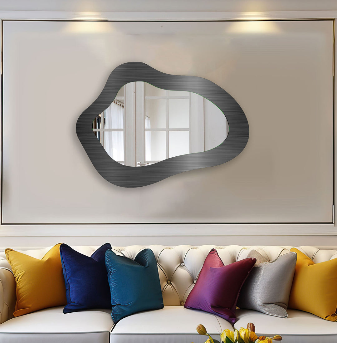 Stylish wall mirrors with ornate frames to create a luxurious and eye-catching feature

