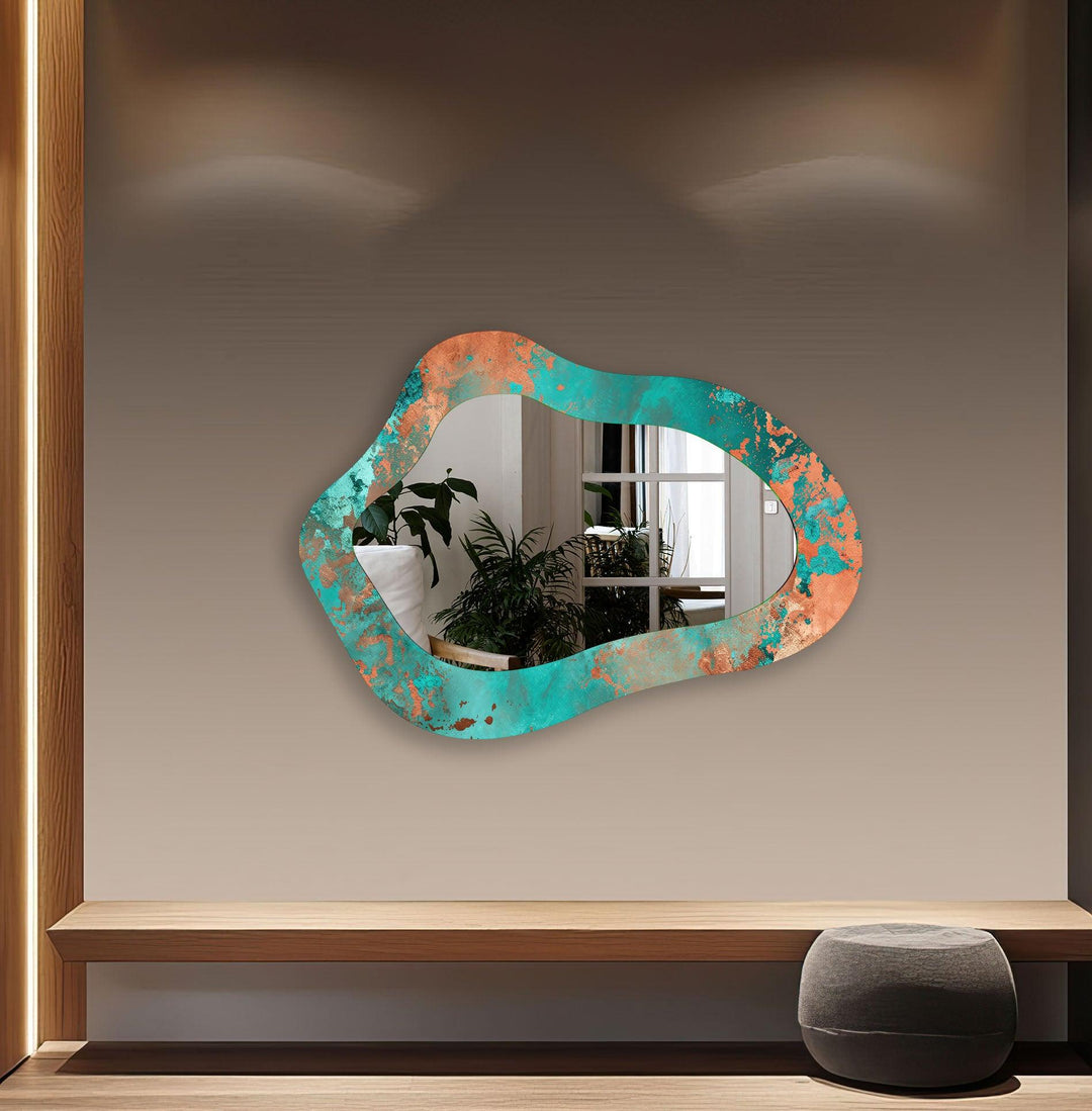 Wall mirrors with artistic frames that serve as both functional and decorative pieces
