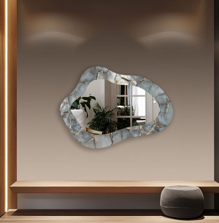 Mirror wall decor combining artistic elements with practical functionality for a unique touch
