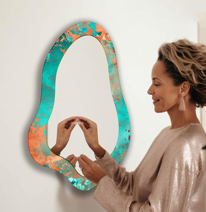 Mirrored wall art showcasing creative patterns and reflective designs for a contemporary touch
