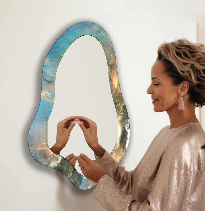 Decorative wall mirror blending timeless charm with contemporary style for versatile decor
