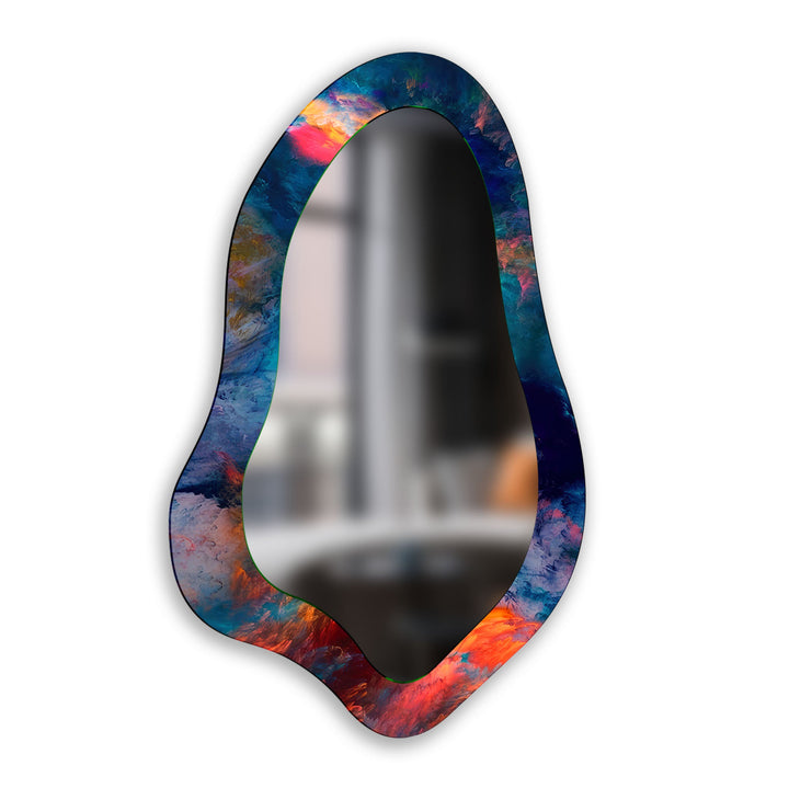 Decorative wall mirror with a contemporary design, perfect for adding elegance to any space

