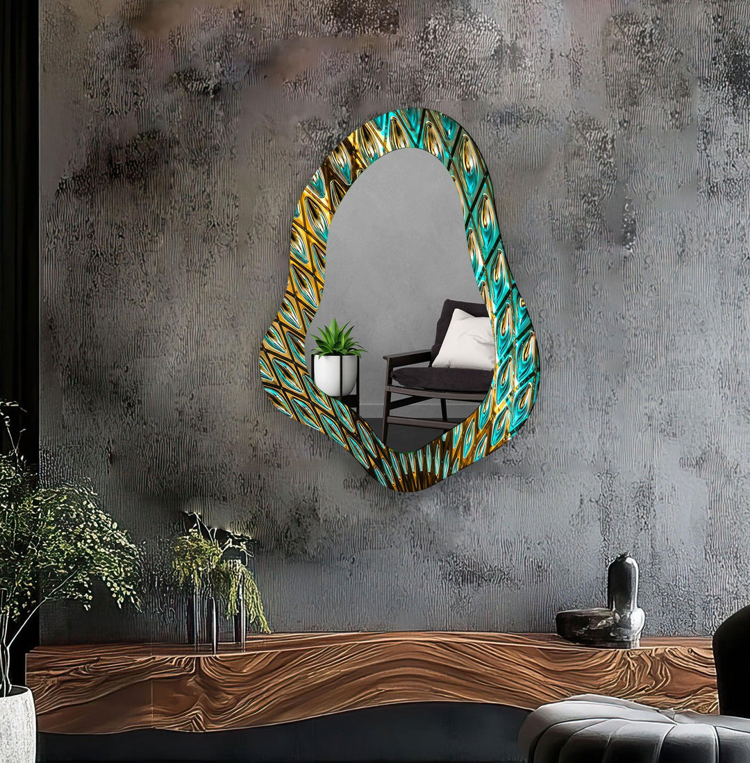 Decorative wall mirror with a minimalist frame to complement both modern and classic interiors
