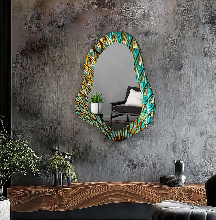 Decorative wall mirror with a minimalist frame to complement both modern and classic interiors
