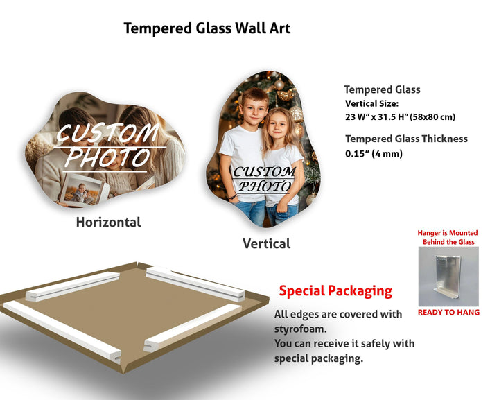 Individuelle Wanddekoration aus Glas in weicher Tropfenform