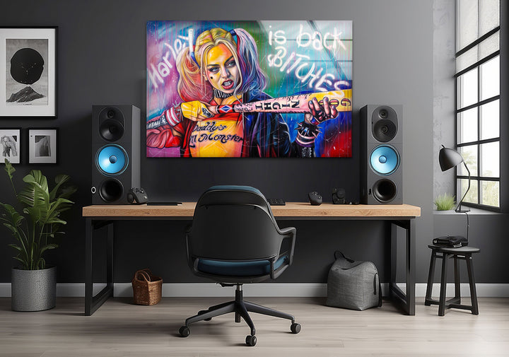 Harley Is Back Glass Wall Art Glass Printing Wall Art, Print photos on glass
