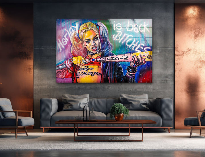 Harley Is Back Glass Wall Art glass photo prints, glass picture prints
