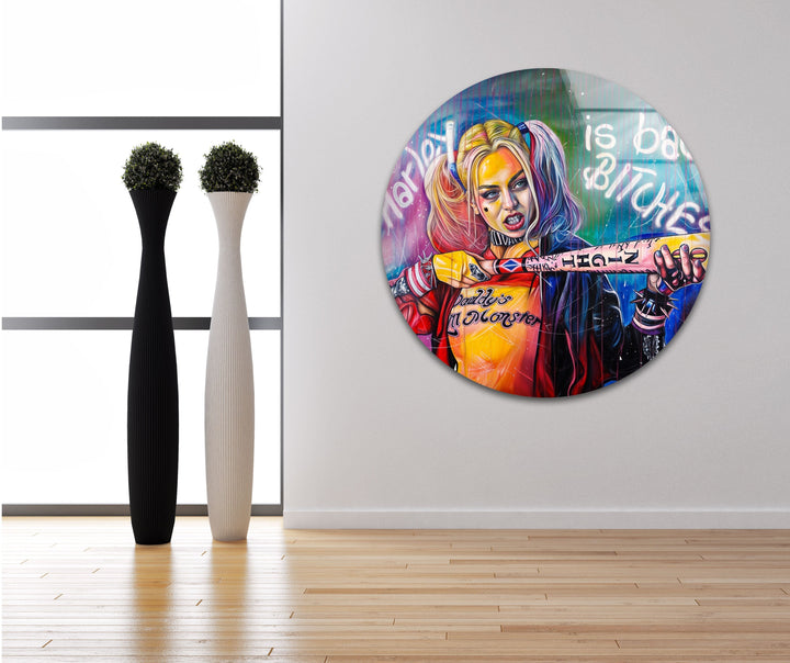 Harley Is Back Glass Wall Art photo print on glass, prints on glass wall art
