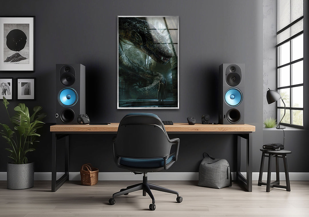 Harry Potter Giant Serpent Glass Wall Art Glass Printing Wall Art, Print photos on glass
