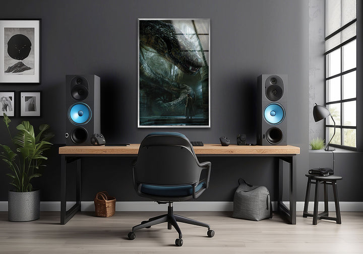 Harry Potter Giant Serpent Glass Wall Art Glass Printing Wall Art, Print photos on glass

