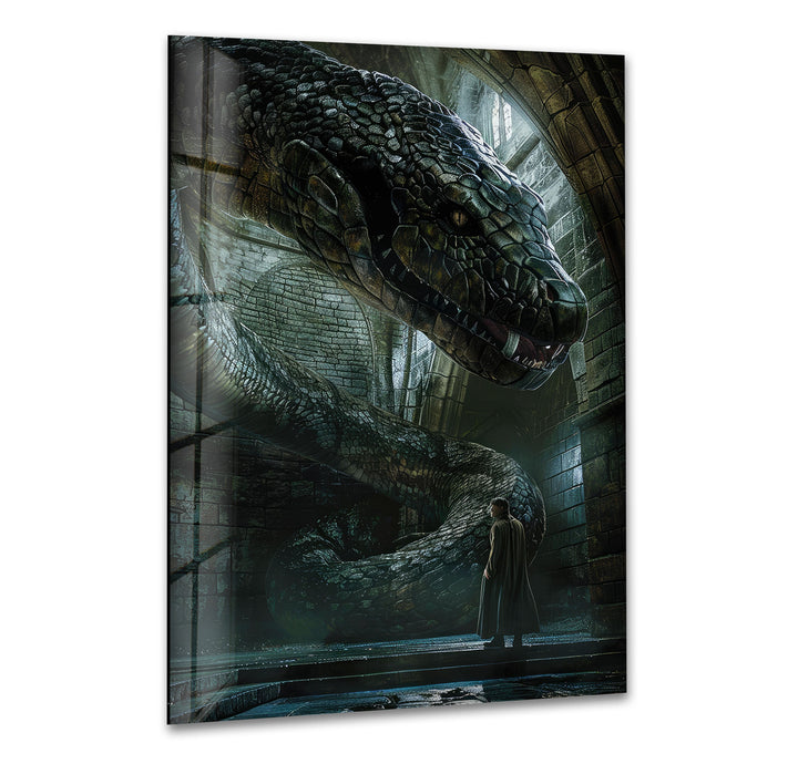 Harry Potter Giant Serpent Glass Wall Art large glass photo prints, glass wall photos
