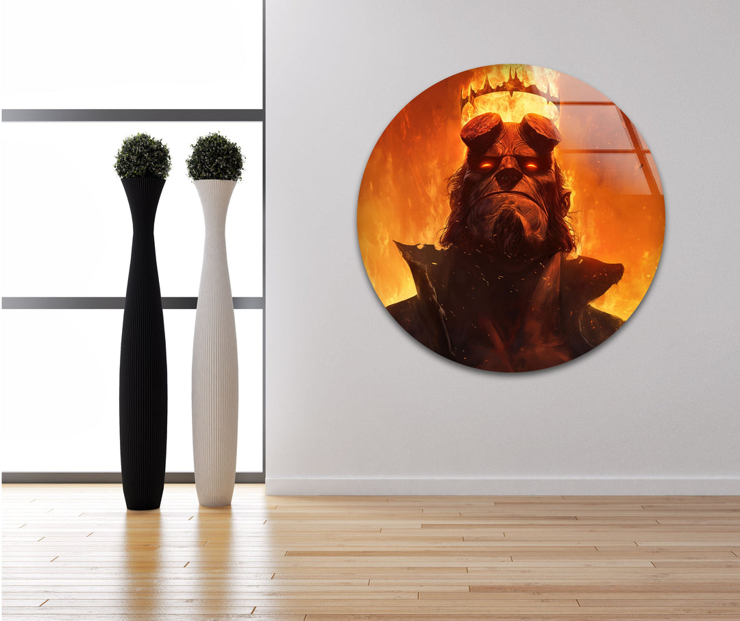 King Hellboy Glass Wall Art print on glass, glass printed photos
