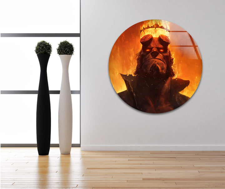 King Hellboy Glass Wall Art print on glass, glass printed photos
