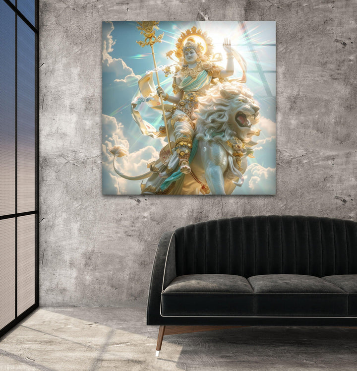Hindu Lion Glass Wall Art & Decor Ideas
