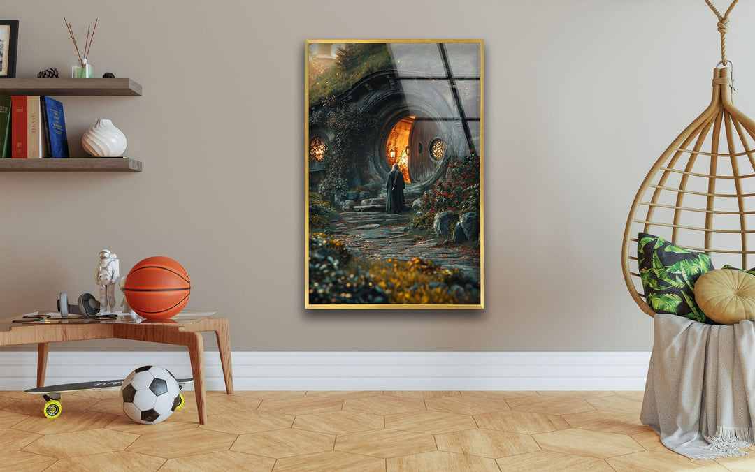 Hobbit House Glass Wall Art stained glass wall art, stained glass wall decor
