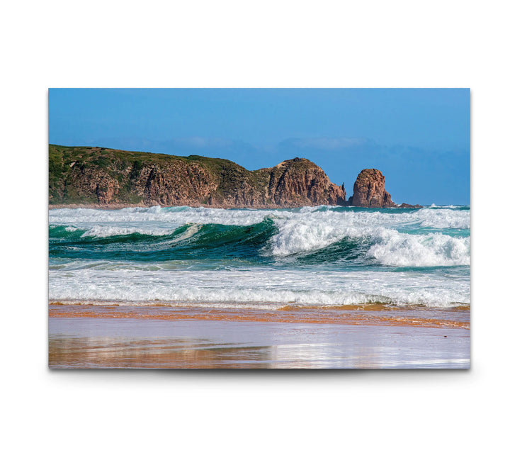 Rocky Coastline Ocean Wave Wall Art – Scenic Beach Glass Print for Nature Lovers - MyPhotoStation