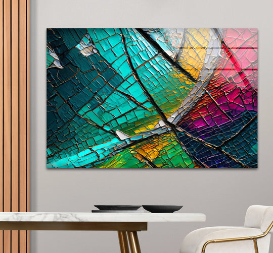 Cracked Color Glass Wall Art - MyPhotoStation