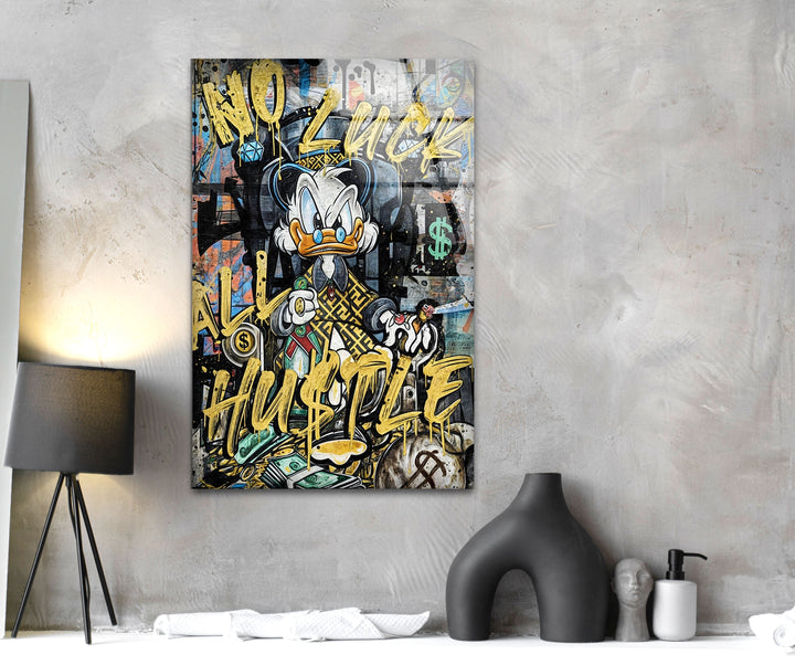 Hustle Duck Glass Wall Art glass pictures for Wall, glass prints wall art

