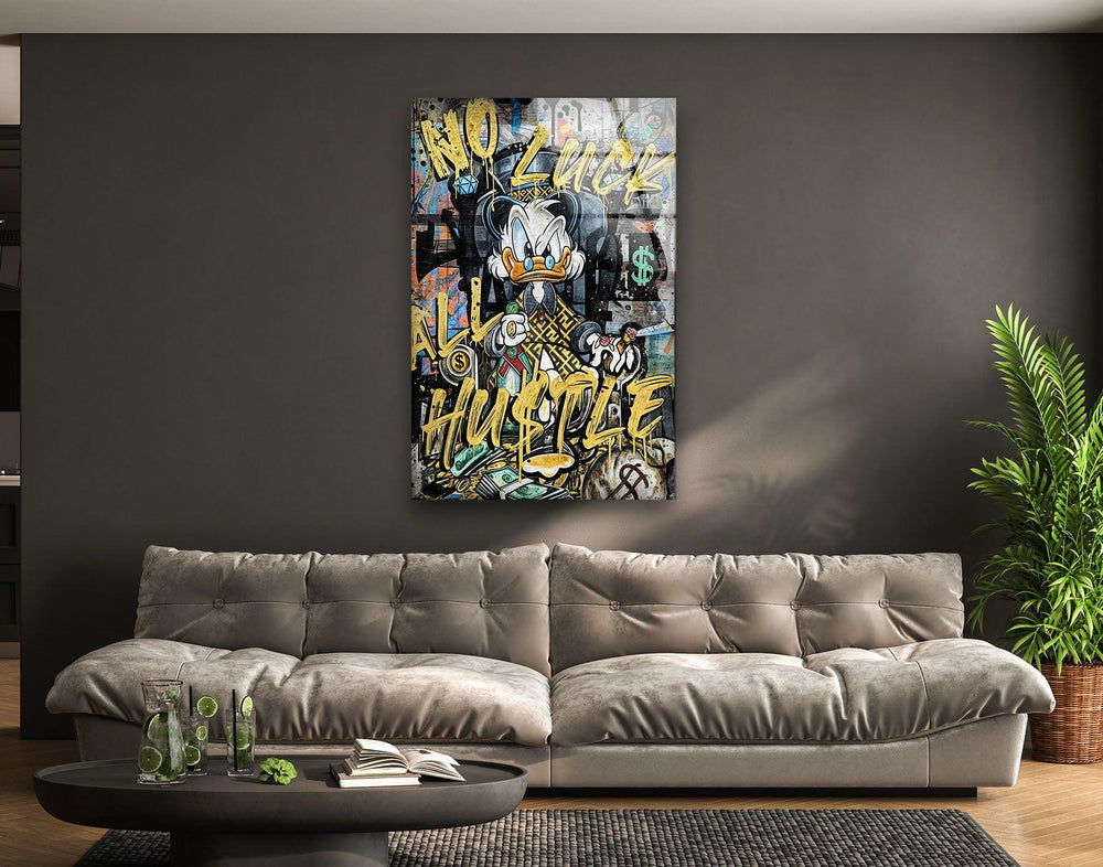 Hustle Duck Glass Wall Art stained glass wall art, stained glass wall decor
