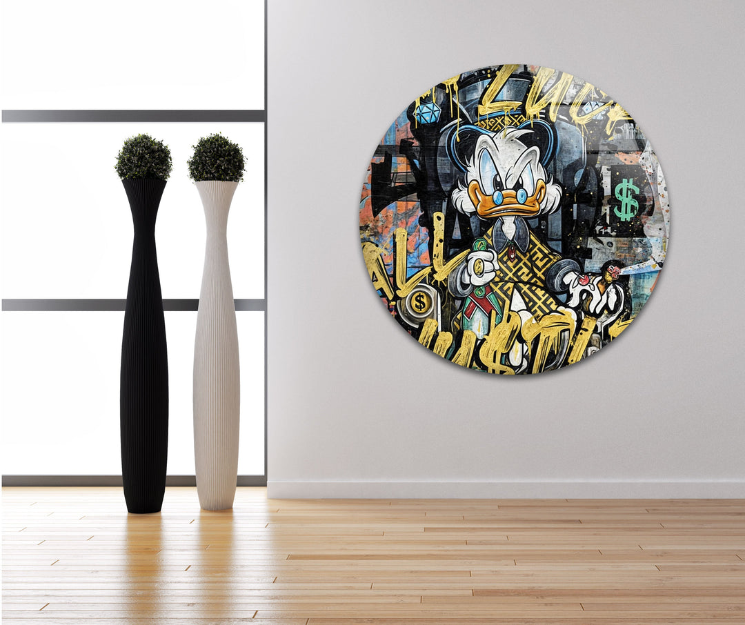 Hustle Duck Glass Wall Art large glass photo prints, glass wall photos

