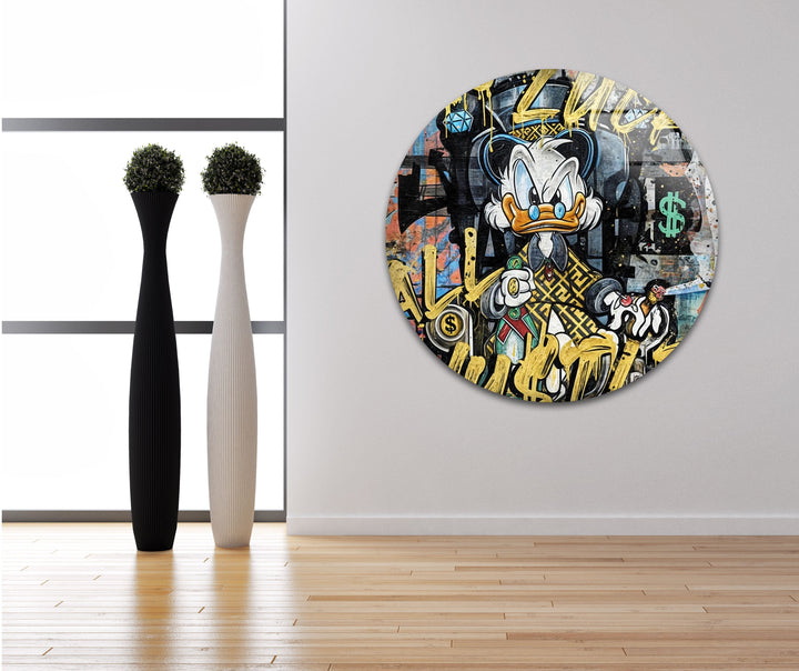 Hustle Duck Glass Wall Art large glass photo prints, glass wall photos
