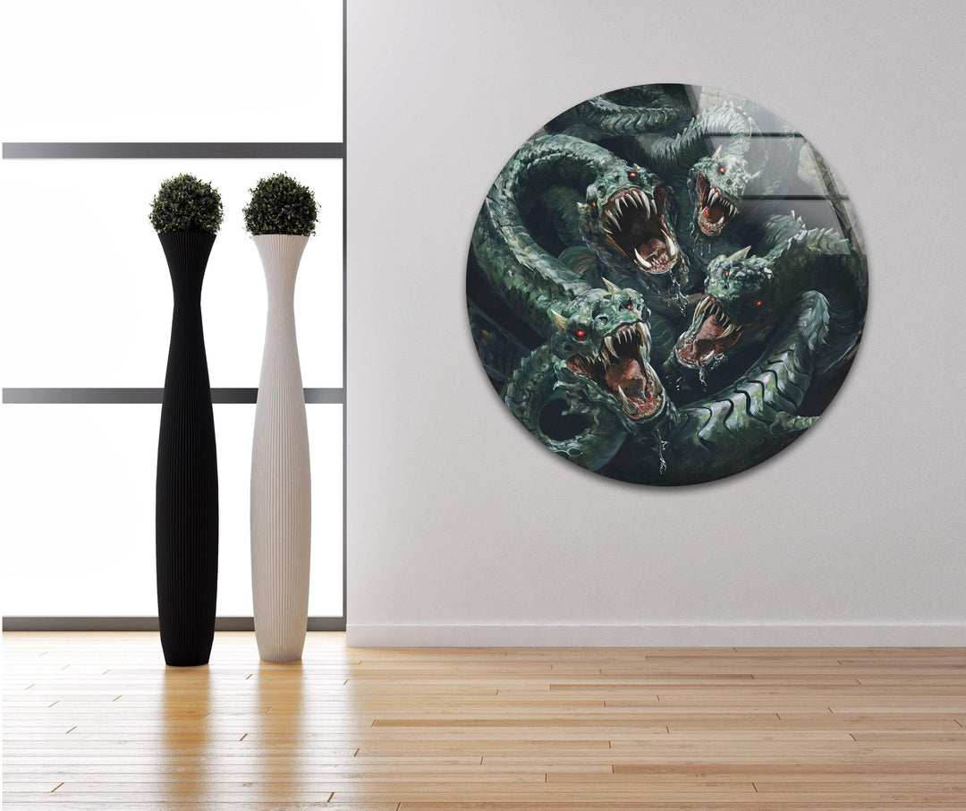 Hydra Glass Wall Art photo print on glass, prints on glass wall art
