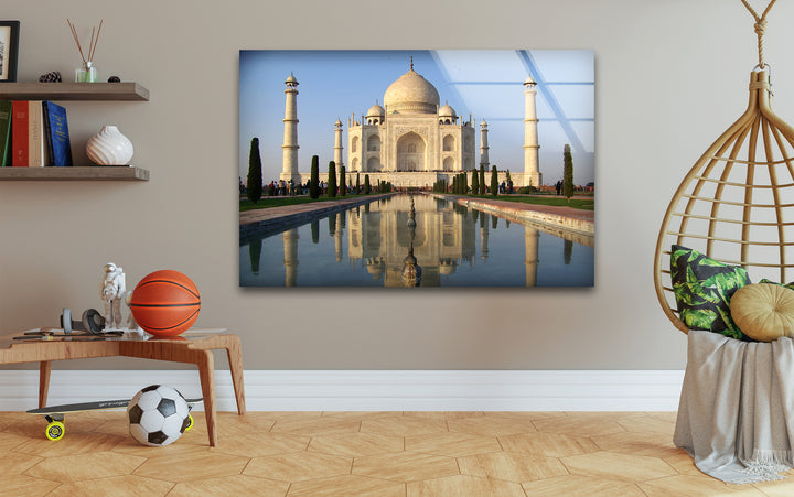 Taj Mahal’s Legendary Reflection: Glass Wall Art for Every Room

