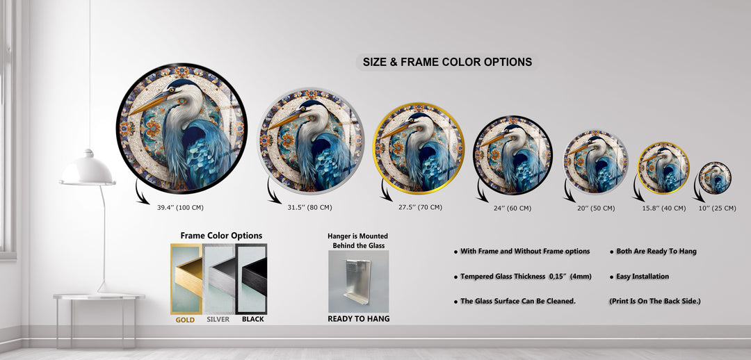 Mystic Ganesha Mosaic – Round Glass Wall Art