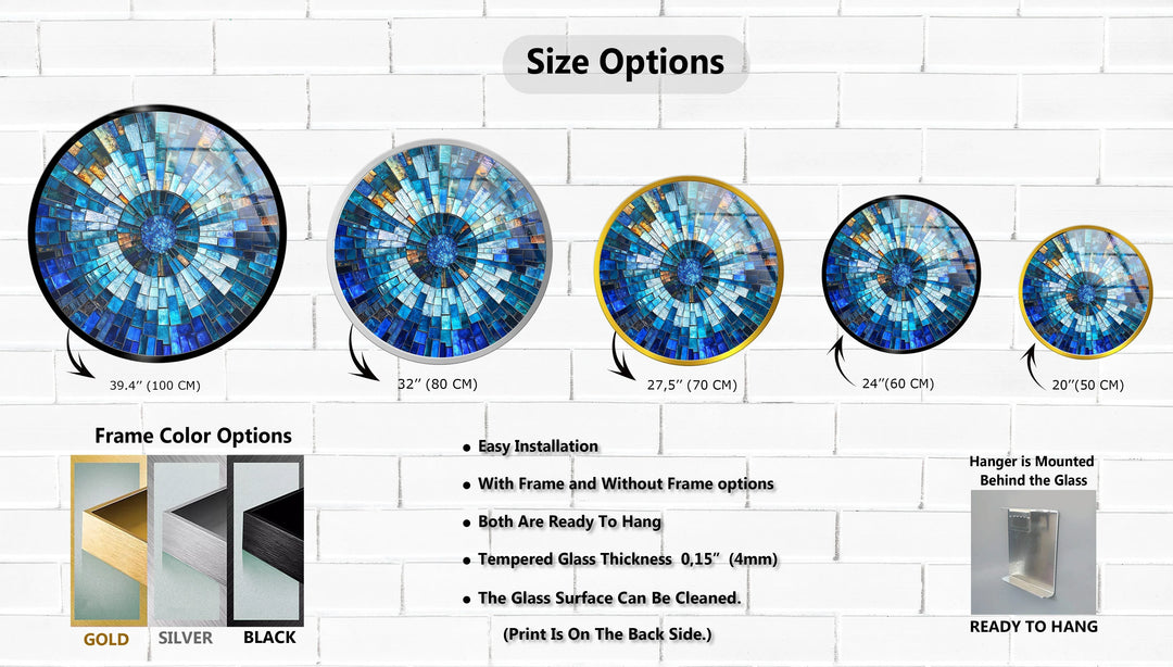 Oceanic Radiance – Round Glass Wall Art - MyPhotoStation