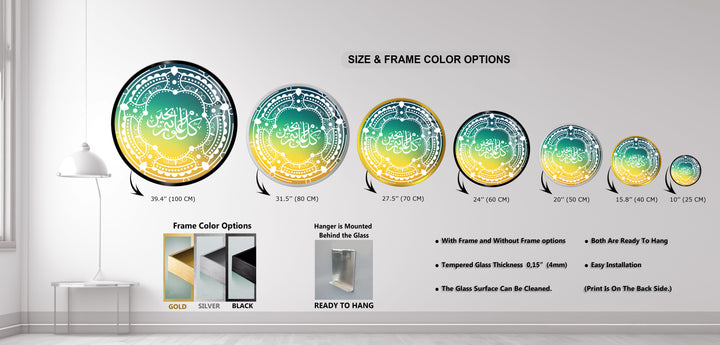 Kul ‘Am Wa Antum Bi Khayr – Round Glass Wall Art