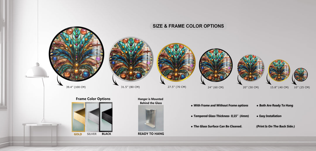 Jewel of the Tropics – Round Glass Wall Art