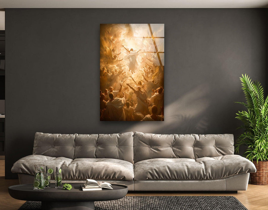Jesus Ascending Into Heaven Glass Photos | Glass Wall Art & Decor