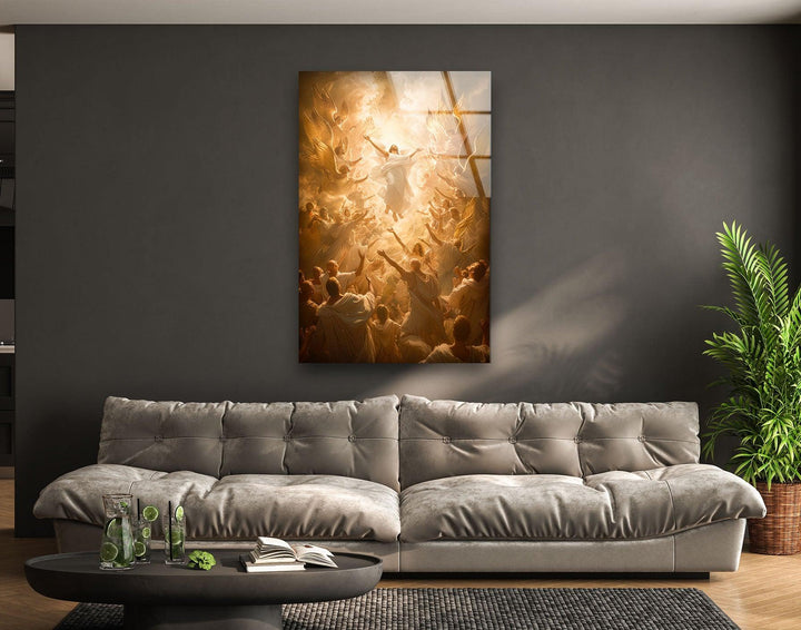 Jesus Ascending Into Heaven Glass Photos | Glass Wall Art & Decor