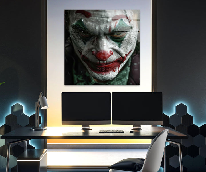 Joker Glass Wall Artwork | Custom Wall Decor
