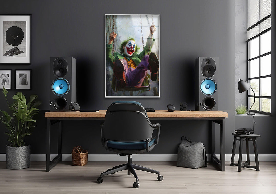 Swinging on a Swing Joker Glass Wall Art, Glass Printing Wall Art, Print photos on glass