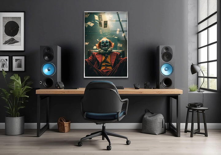 Joker Money Glass Wall Art glass pictures for Wall, glass prints wall art
