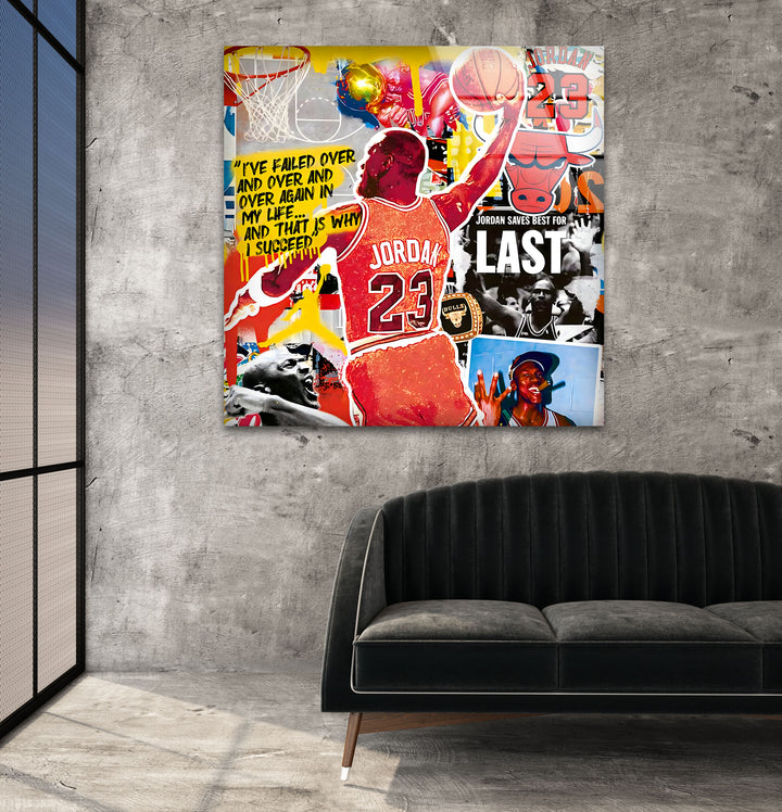 Jordan 23 Glass Wall Art stained glass wall art, stained glass wall decor
