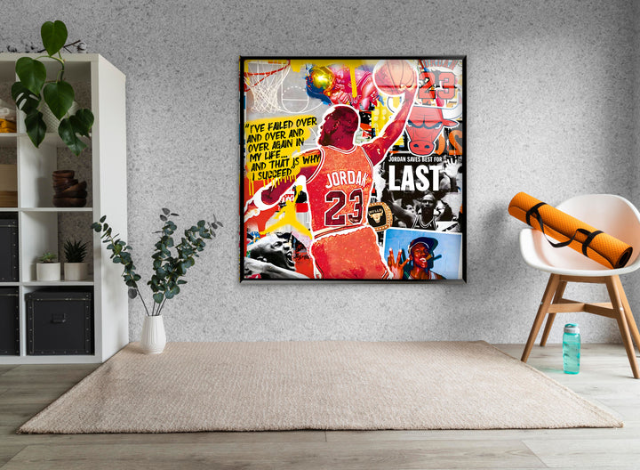 Jordan 23 Glass Wall Art glass art painting, glass art for the Wall
