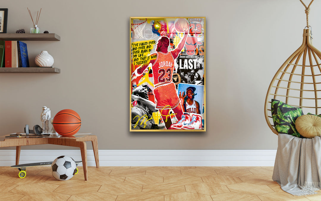 Jordan 23 Glass Wall Art glass pictures for Wall, glass prints wall art
