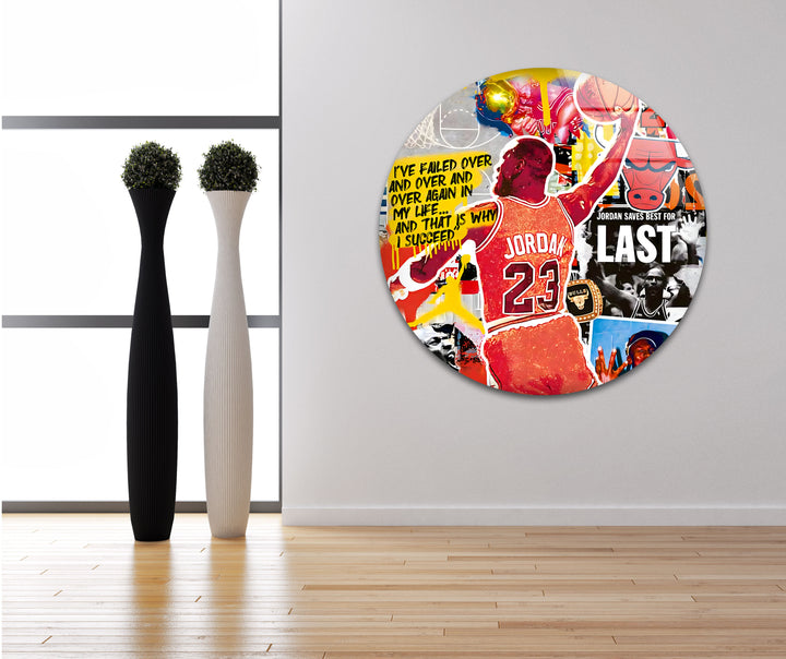 Jordan 23 Glass Wall Art photo print on glass, prints on glass wall art
