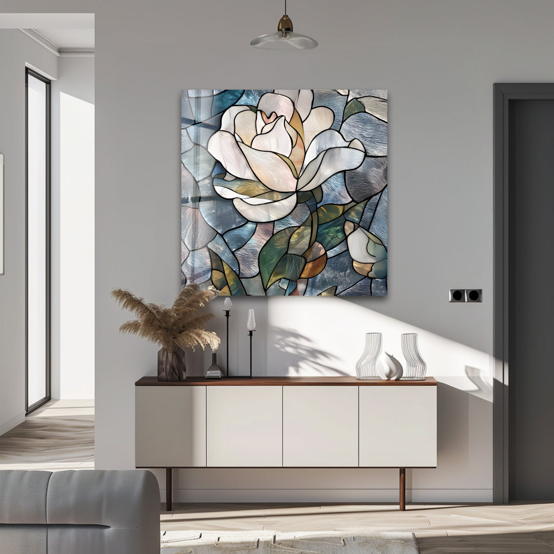 Whispers of the Bloom – Stained Glass Wall Art