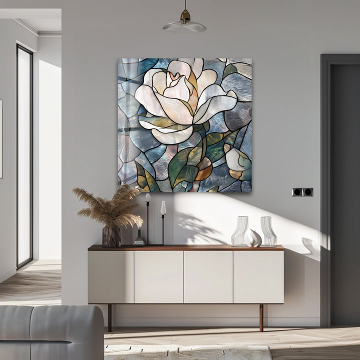 Whispers of the Bloom – Stained Glass Wall Art