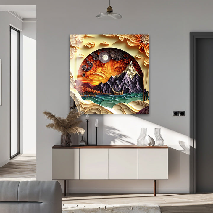 Voyage to the Fiery Mountains – Glass Wall Art