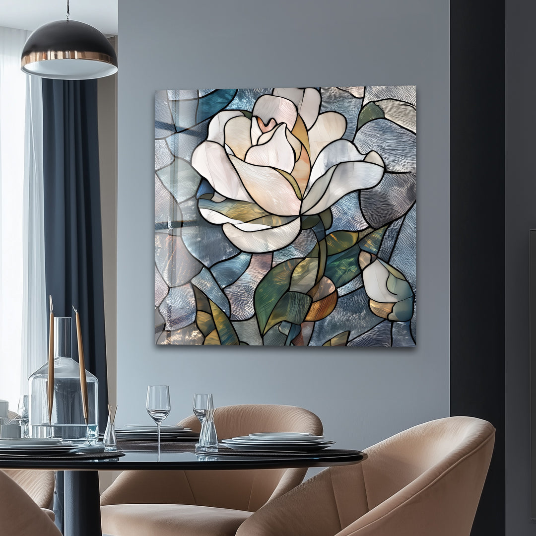 Whispers of the Bloom – Stained Glass Wall Art