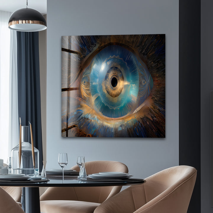 Eye of the Infinite – Surreal Visionary Glass Wall Art